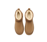 EVERAU® UGG Boots Sheepskin Wool Ankle Ultra Mini Platform