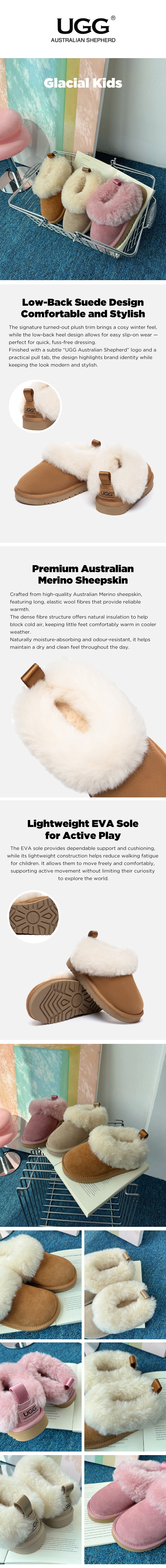 AUSTRALIAN SHEPHERD® UGG Slippers Kids Glacial