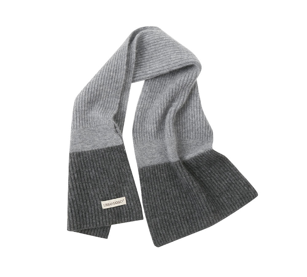 Cashmere Two Tone Knit Urban Wool Scarf