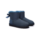 Urban UGG® Women Boots Double faced Sheepskin Wool Mini Back Bow