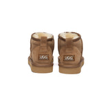 AUSTRALIAN SHEPHERD® UGG Boots Double Faced Sheepskin Wool Ankle Mini Boots Jade