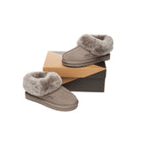 AUSTRALIAN SHEPHERD® UGG Slippers Kids Sheepskin Wool Ankle Homey