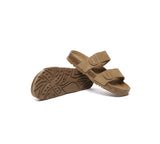 EVERAU® Double Straps Embossed Slip-on Summer Sandal Slides Aurelia