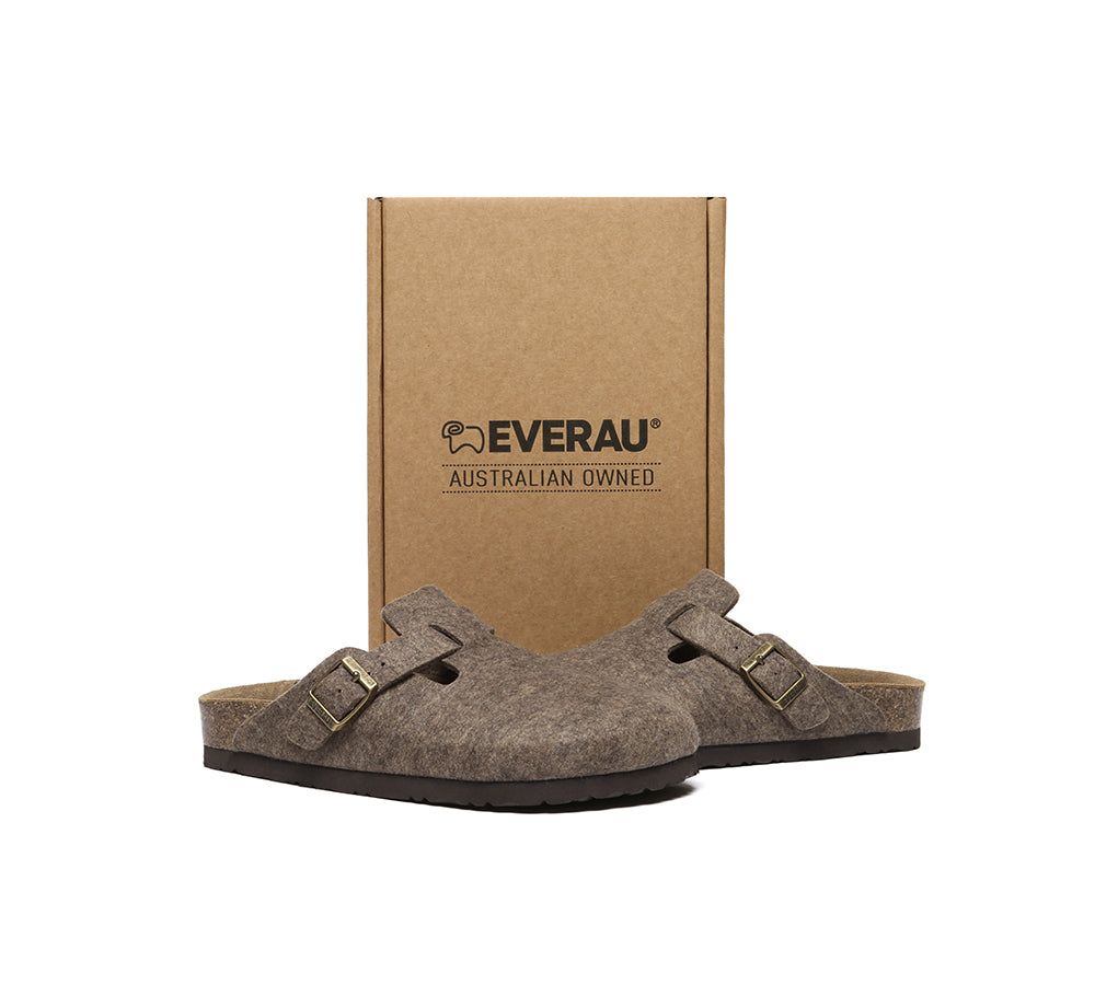 EVERAU?? Women Adjustable Buckled Straps Slip-on Flat Sandal Slides Brynn - UGG EXPRESS