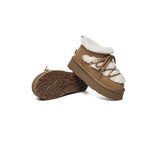 UGG EVERAU® UGG Boots Women Sheepskin Wool Ankle Platform Mini Carmen