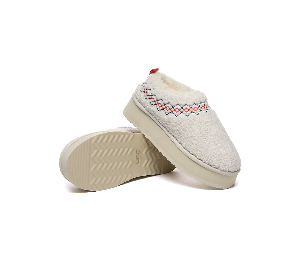 AUSTRALIAN SHEPHERD?? UGG Slippers Sheepskin Wool Plush Ankle Platform Madge - UGG EXPRESS