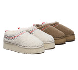 AUSTRALIAN SHEPHERD® UGG Slippers Sheepskin Wool Plush Ankle Platform Madge