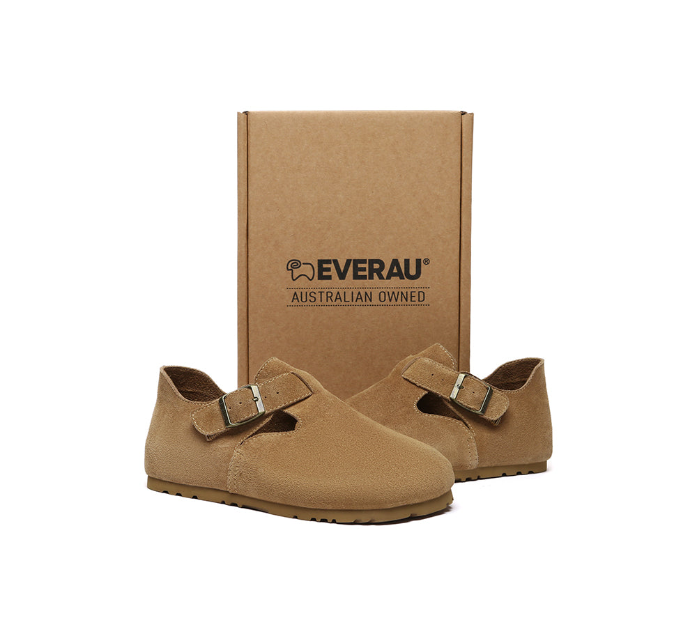 EVERAU® Adjustable Buckled Straps Slip-on Flat Sandals Brooke