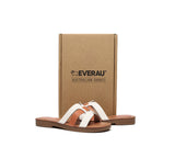 EVERAU® Women Leather Ultra Soft Flat Slides - UGG EXPRESS