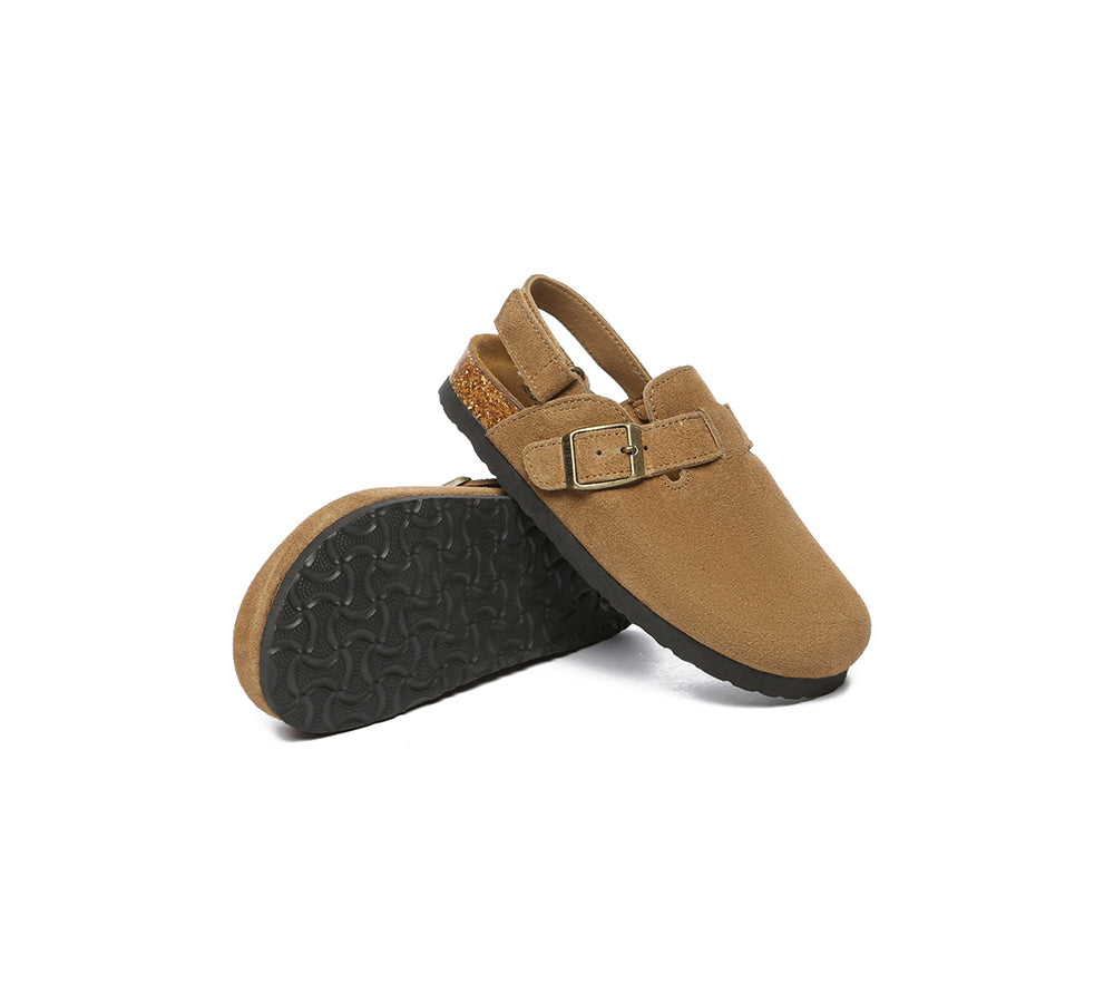 EVERAU® Kids Sandals Adjustable Buckle Straps Slingback Flat Clogs - UGG EXPRESS