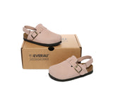 EVERAU® Kids Sandals Adjustable Buckle Straps Slingback Flat Clogs
