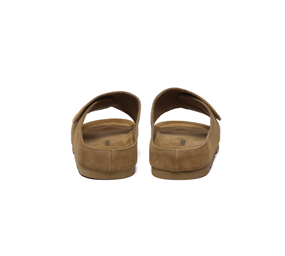 EVERAU?? Men Adjustable Embossed Slip-on Summer Slides Justice - UGG EXPRESS