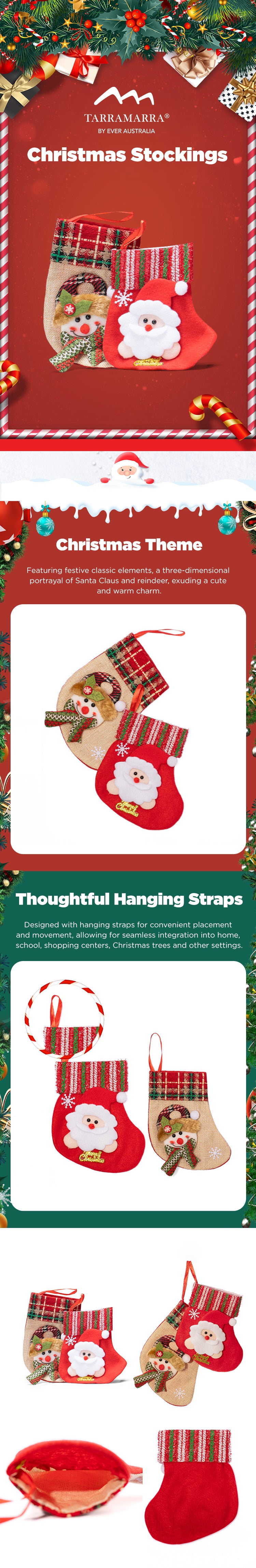 TARRAMARRA® Christmas Santa Snowman Stockings