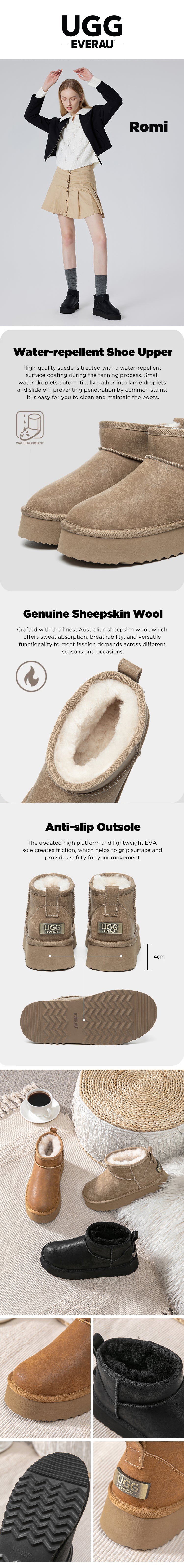 UGG EVERAU® UGG Boots Unisex Platform Romi