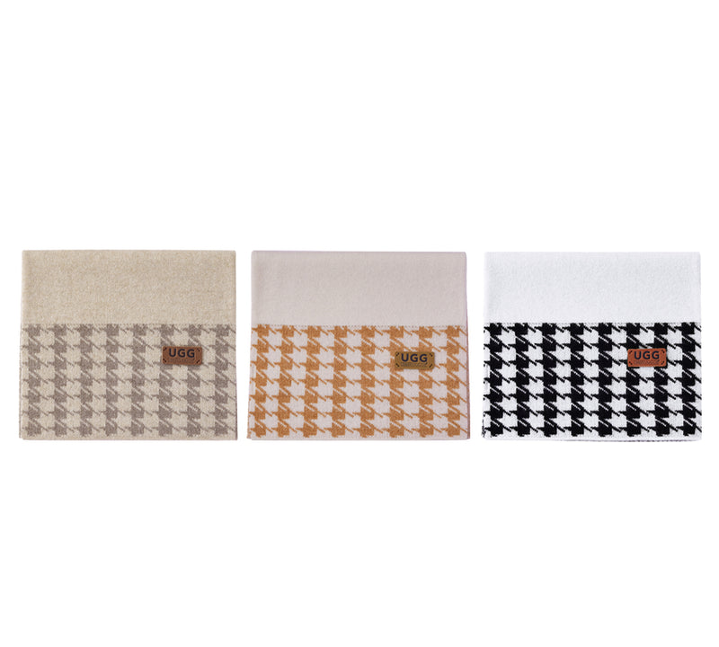 URBAN UGG® 100% Cashmere Houndstooth Ultra Soft Scarf Novelle URBAN UGG