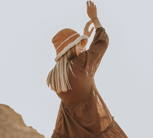 EMU sheepskin bucket hat EMU Reversible Sheepskin Hat | Garnet Hill main image 4