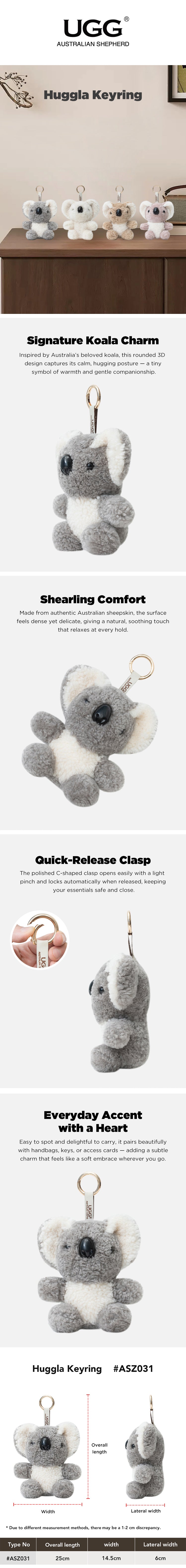 AUSTRALIAN SHEPHERD® Koala Keyring Huggla