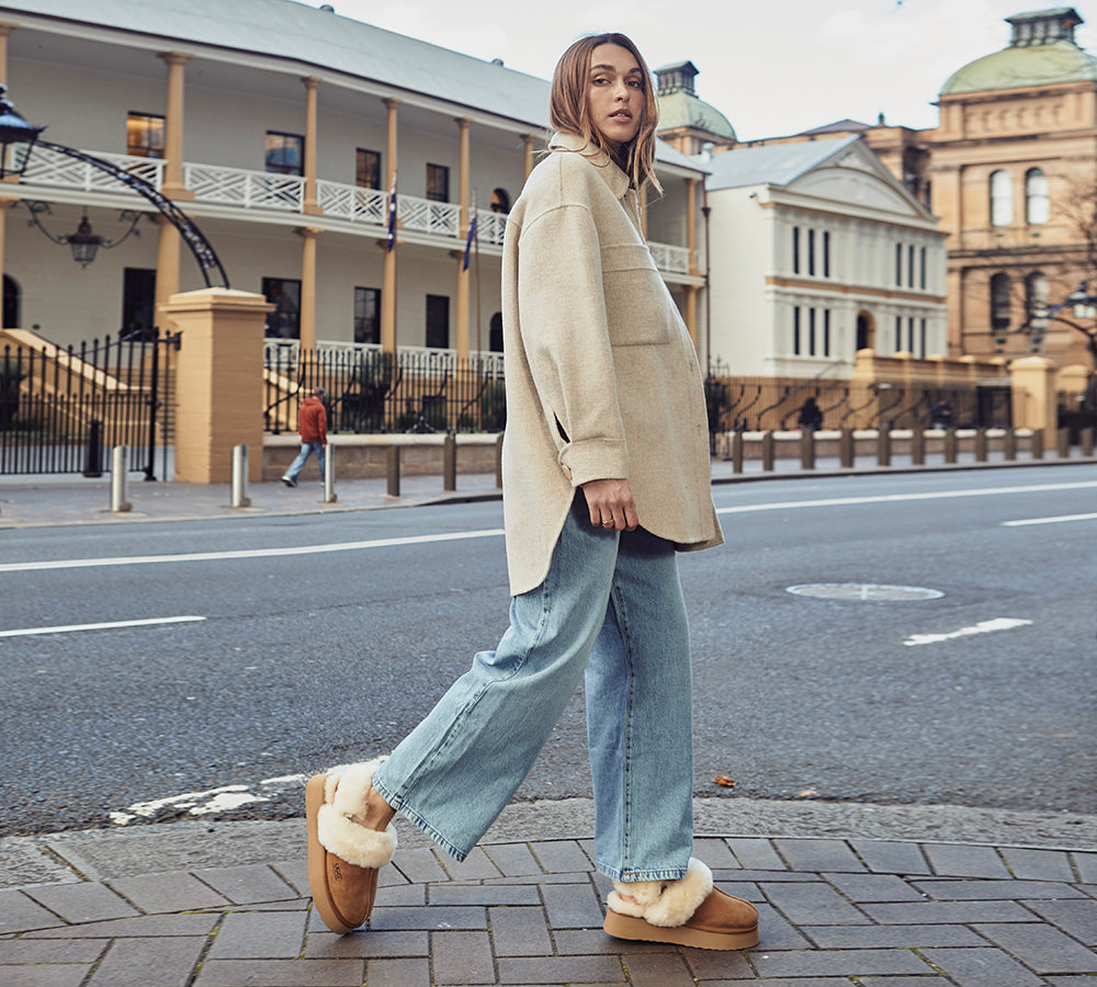 AUSTRALIAN SHEPHERD® UGG Slippers Women Platform Musa