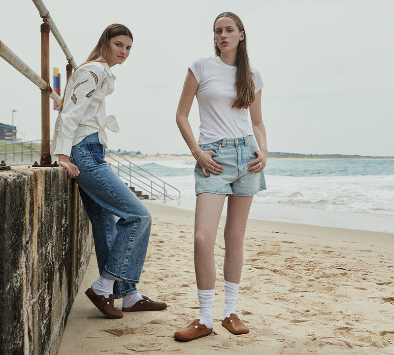 EVERAU® Women Leather Adjustable Buckled Straps Slip-on Flat Sandal Slides Brooklyn EVERAU