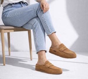 AUSTRALIAN SHEPHERD® Unisex Suede Slip On Casual Mules Casten UGG AUSTRALIAN SHEPHERD