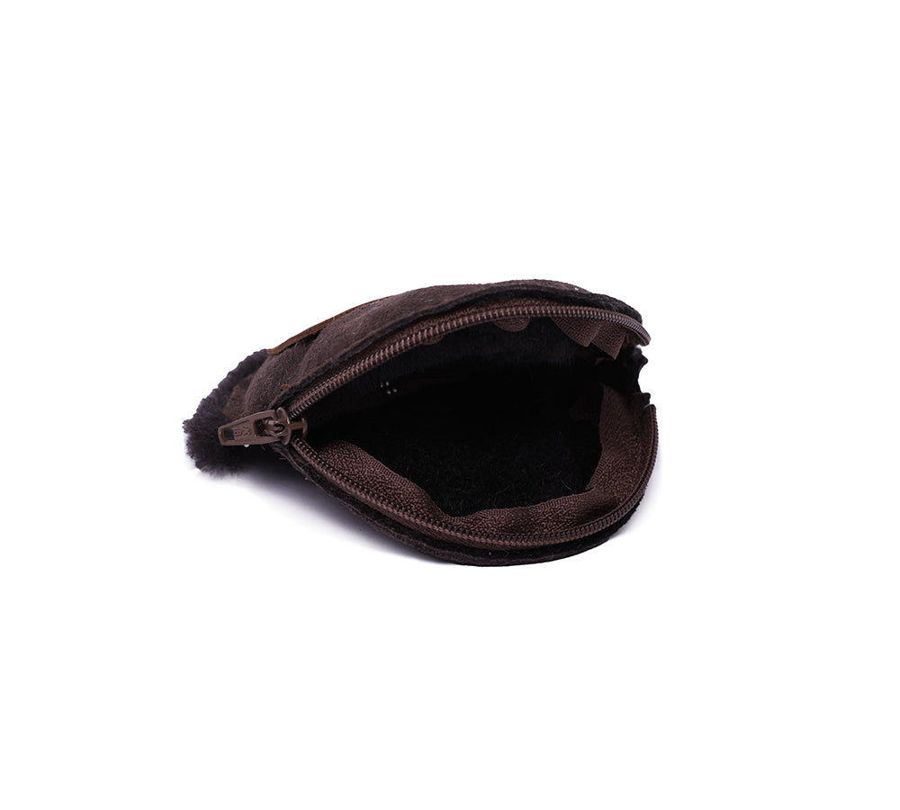 Purse - Urban UGG® Sheepskin Wool Fluffy Zip Purse