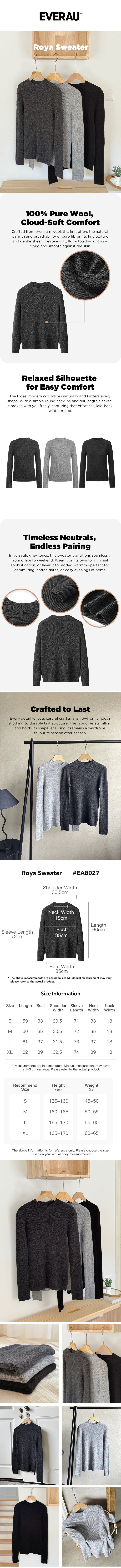 EVERAU® 100% Wool Sweater Roya