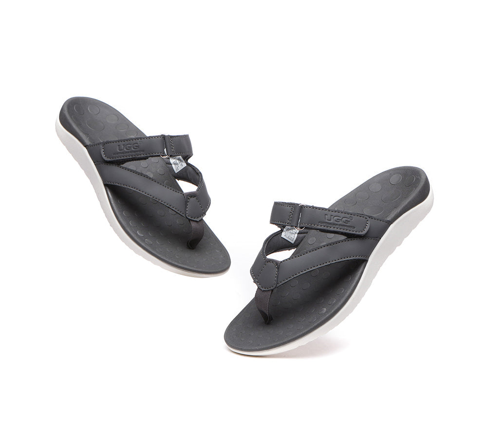 Sandals - Arch Support Hook And Loop Orthotic Thongs