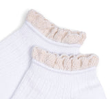 Socks - 100% Cotton Ruffle Shallow Mouth Socks One Pair