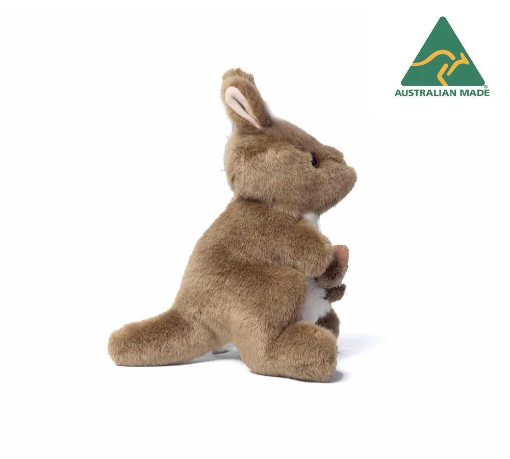Australian Made Stuffed Animal Toys Kangaroo 10'' Soft Toy Aussie Bush Toys