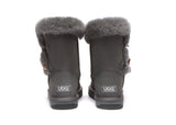 UGG Boots - AS UGG Women Short Boots Talia Sheepskin Horn Toggle Closure