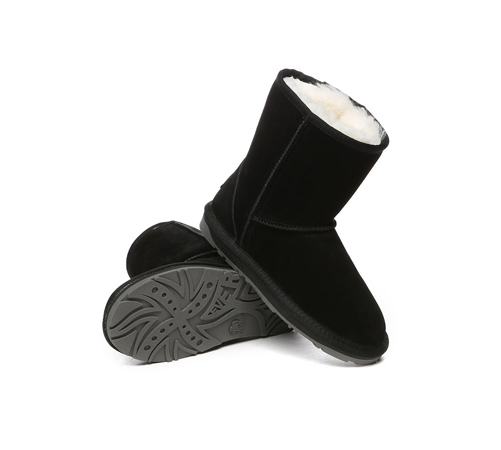 UGG Boots - EVERAU?? UGG Sheepskin Wool Mid Calf Boots Short Classic Suede