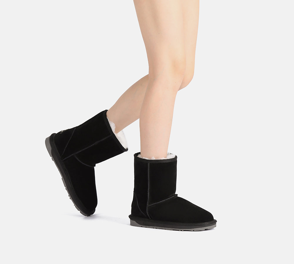 UGG Boots - EVERAU?? UGG Sheepskin Wool Mid Calf Boots Short Classic Suede