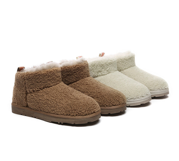 Fluffy Ankle Ugg Boots UGG Alberich Fluffy Collar Slippers