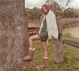 UGG Boots - EVERAU® UGG Women Premium Australian Sheepskin Wool Tall Boots Swanston 3 Panel