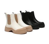 UGG Boots - EVERAU® Women Leather Ankle Chunky Fashion Boots Mindy