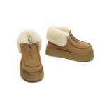 UGG Boots - UGG Boots Sheepskin Wool Ankle Mini Zip Platform