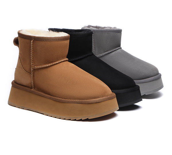 AUSTRALIAN SHEPHERD® UGG プラットフォーム 22cm AUSTRALIAN SHEPHERD® UGG Boots Platform Thick Bottom Mini Classic