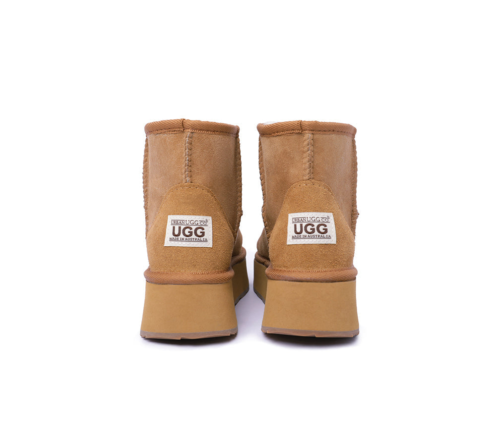 UGG Boots - Urban UGG® Australian Made Sheepskin Wool Ankle Boots Mini Platform