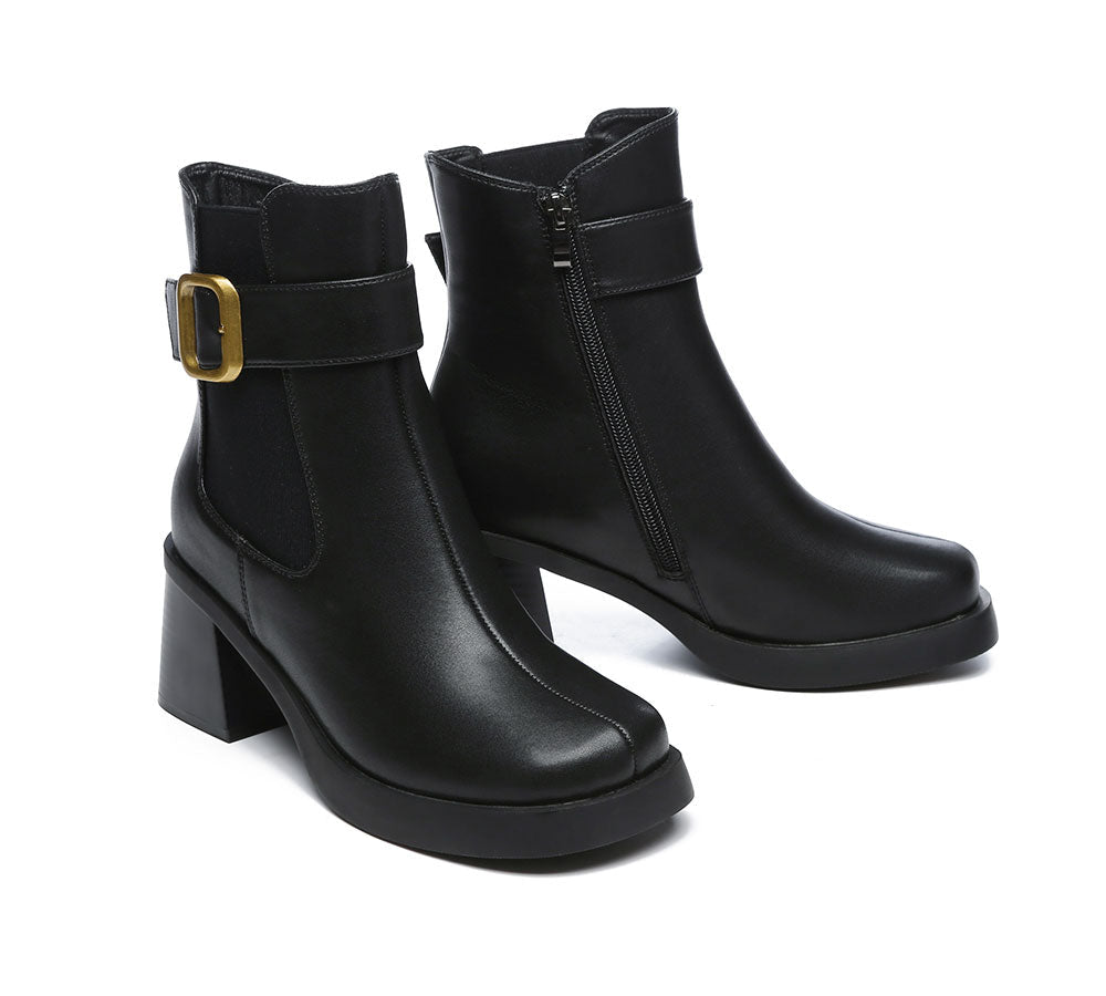 Amazing Design Women's Ankle Length Block Heel Stylish and Fashionable Black  Boots | Stylish Latest &
