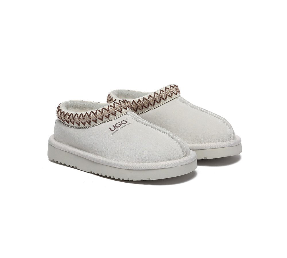 UGG Slippers - AUSTRALIAN SHEPHERD® UGG Kids Sheepskin Wool Ankle Tazzy Slippers Hippie