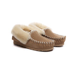UGG Slippers - EVERAU® UGG Sheepskin Wool Ankle Slippers Popo Moccasin