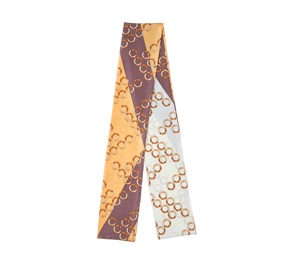 Accessories - Printed Long Rayon Silk Scarf Multiple Patterns And Colours