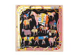Accessories - Printed Square Rayon Silk Scarf Multiple Patterns And Colours