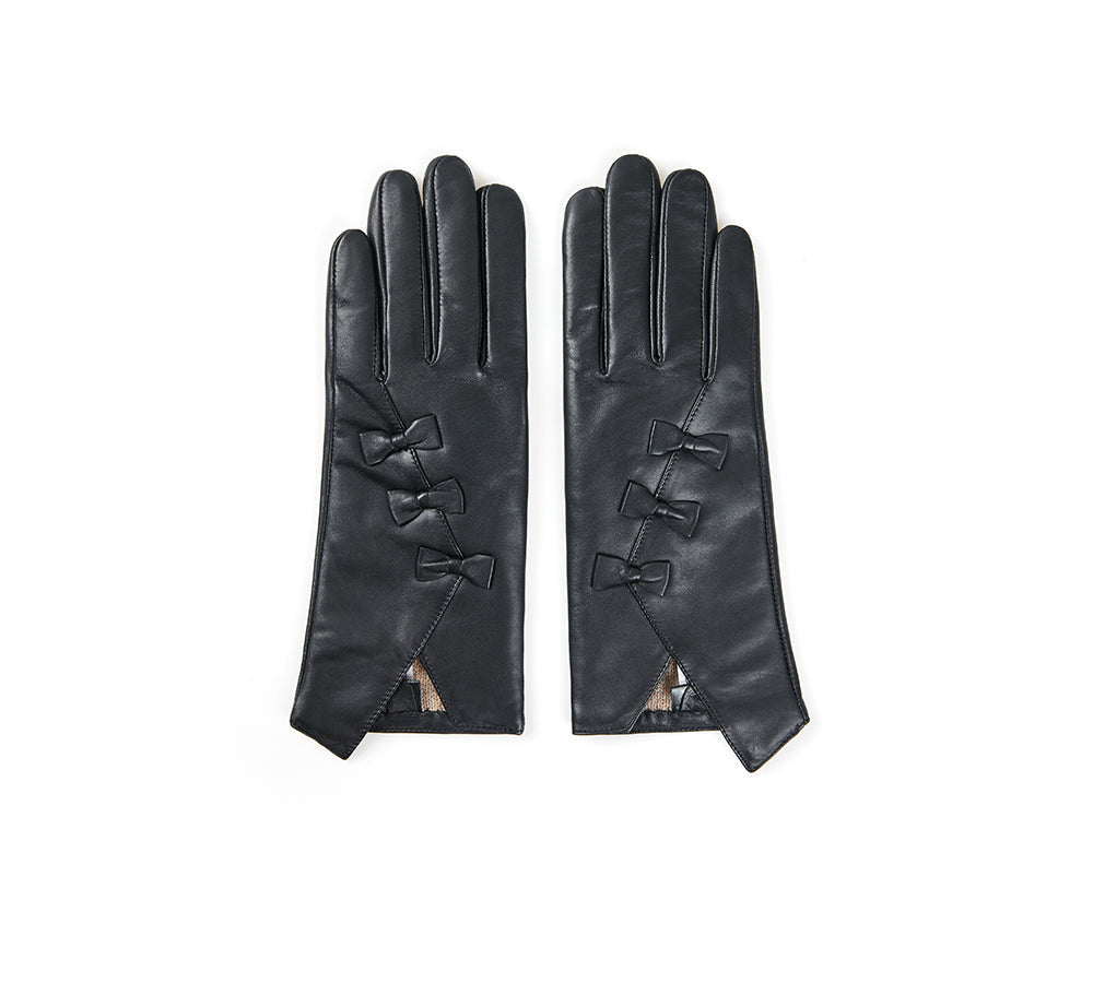 Accessories - Sheepskin Wool Ladies Leather Gloves Belinda
