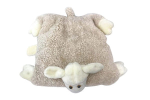 UGG Curly Pillow Cozy Sheep Shaped Cushion, Sanitized Wool Toy, Folded to Display (2186091987002)