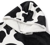 Apparel - Kids Reversible Hoodie Blanket Cow Pattern