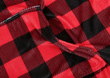 Apparel - Reversible Hoodie Blanket Unisex Black And Red Check
