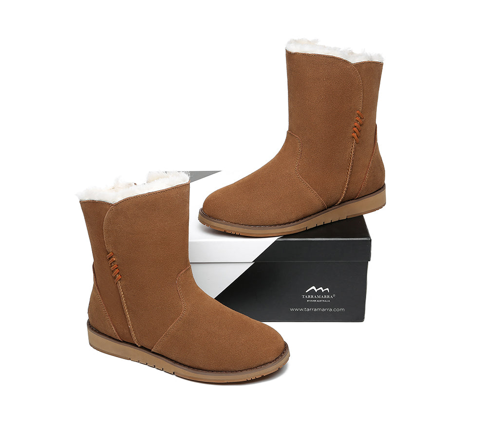 Fashion Boots - TA Corina UGG Suede Boots Women Water Resistant Mid Calf
