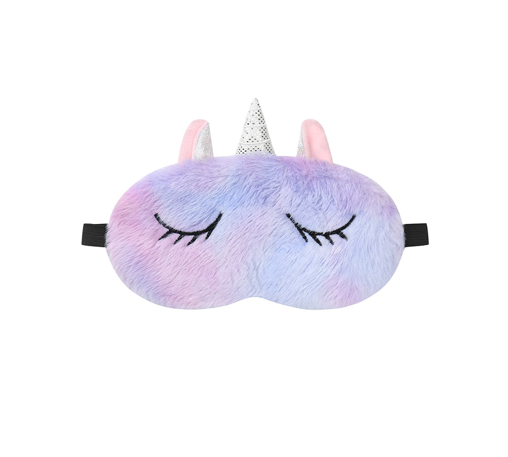 Faux Fur Ultra Plush Unicorn Eye Mask