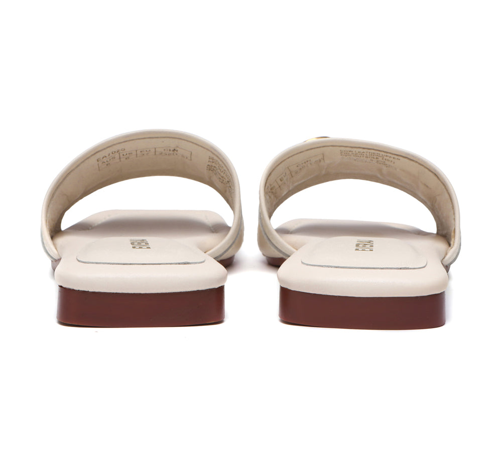 Flats - Open Toe Leather Flat Sandals Women Chela
